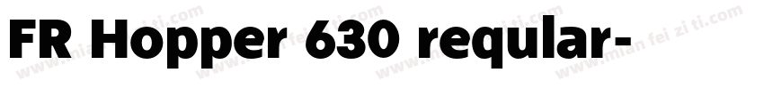 FR Hopper 630 reqular字体转换